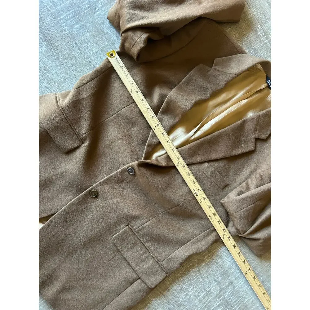 Cashmere Sport Coat Blazer Mens 42L Long Brown 2 Button Luxury Jacket